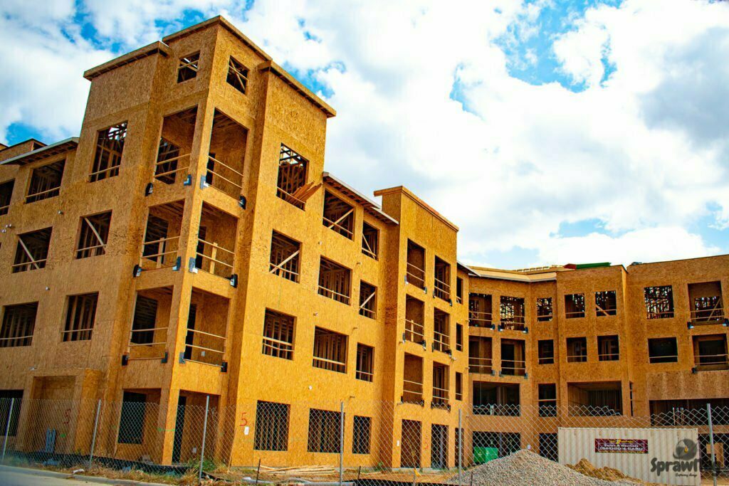 Founders Parc apartment complex under construction in 2019.