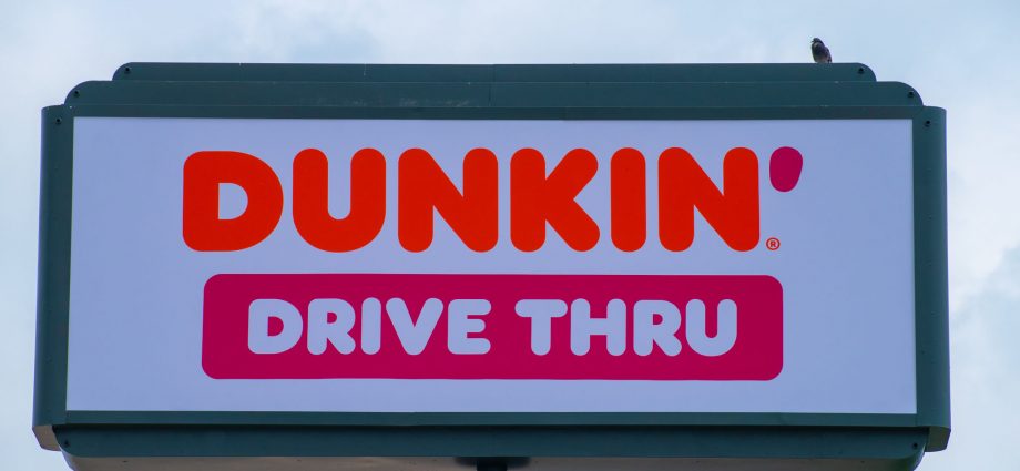 New Dunkin sign on North Belt line Road in Irving Texas
