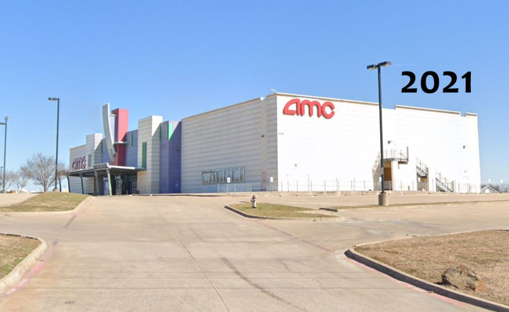 Irving AMC Street view in 2021 as seen from Pioneer Drive.