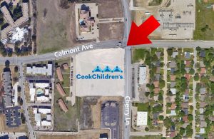 The new Cooks Children Hospital will be on the southwest corner of Calmont Ave and Cherry Lane.