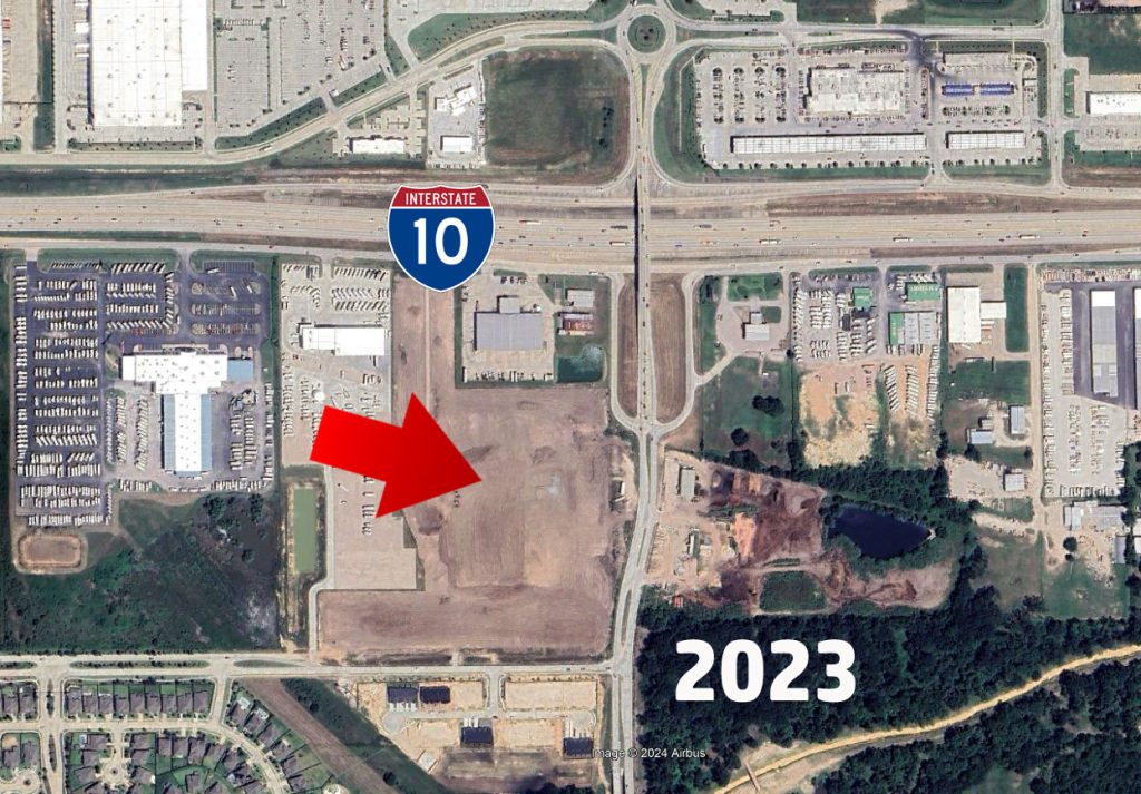 The same view 21 years later of the upcoming Home Depot on the northwest corner of Cane Island Parkway and Kingsland Boulevard.