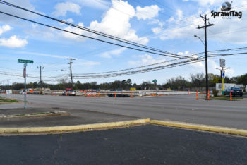 Construction on bedford road in Hurst Texas.